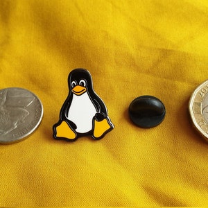 Tux the Linux Penguin Enamel Pin, Cute! - Etsy