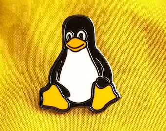 Tux the Linux Penguin Enamel Pin, Cute!