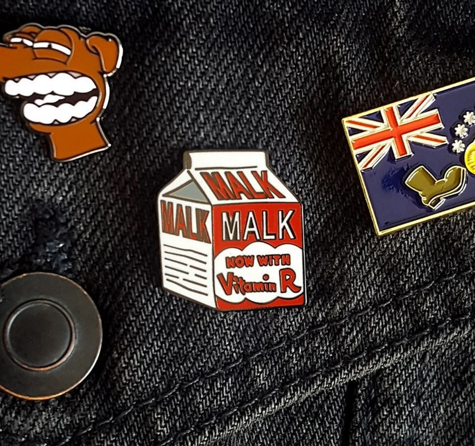 MALK Carton, Now With Vitamin R! Simpsons enamel pin