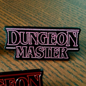 Stranger Things Dungeon Master Enamel Pin Choice of 5 colours Pink Glitter