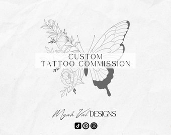 Custom Tattoo Design: Personalized Art Drawing (Digital File)