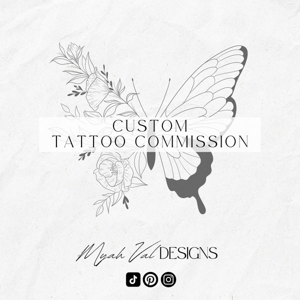 AANGEPASTE tattoo-ontwerp | Digitaal tattoo-ontwerp | Gepersonaliseerde tattoo-tekening | Kunstontwerp op maat