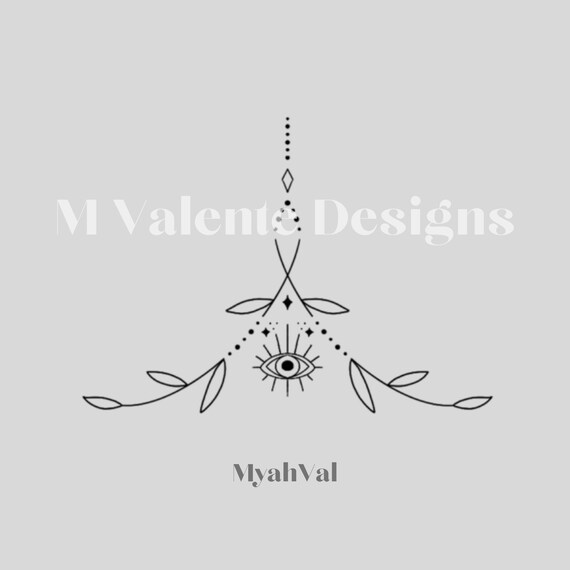 Sternum Tattoo Design - Etsy