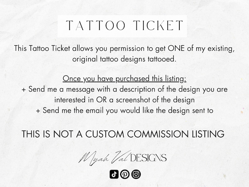 TATTOO TICKET image 2