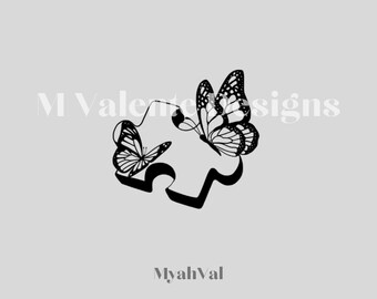 autism puzzle piece tattoo outline