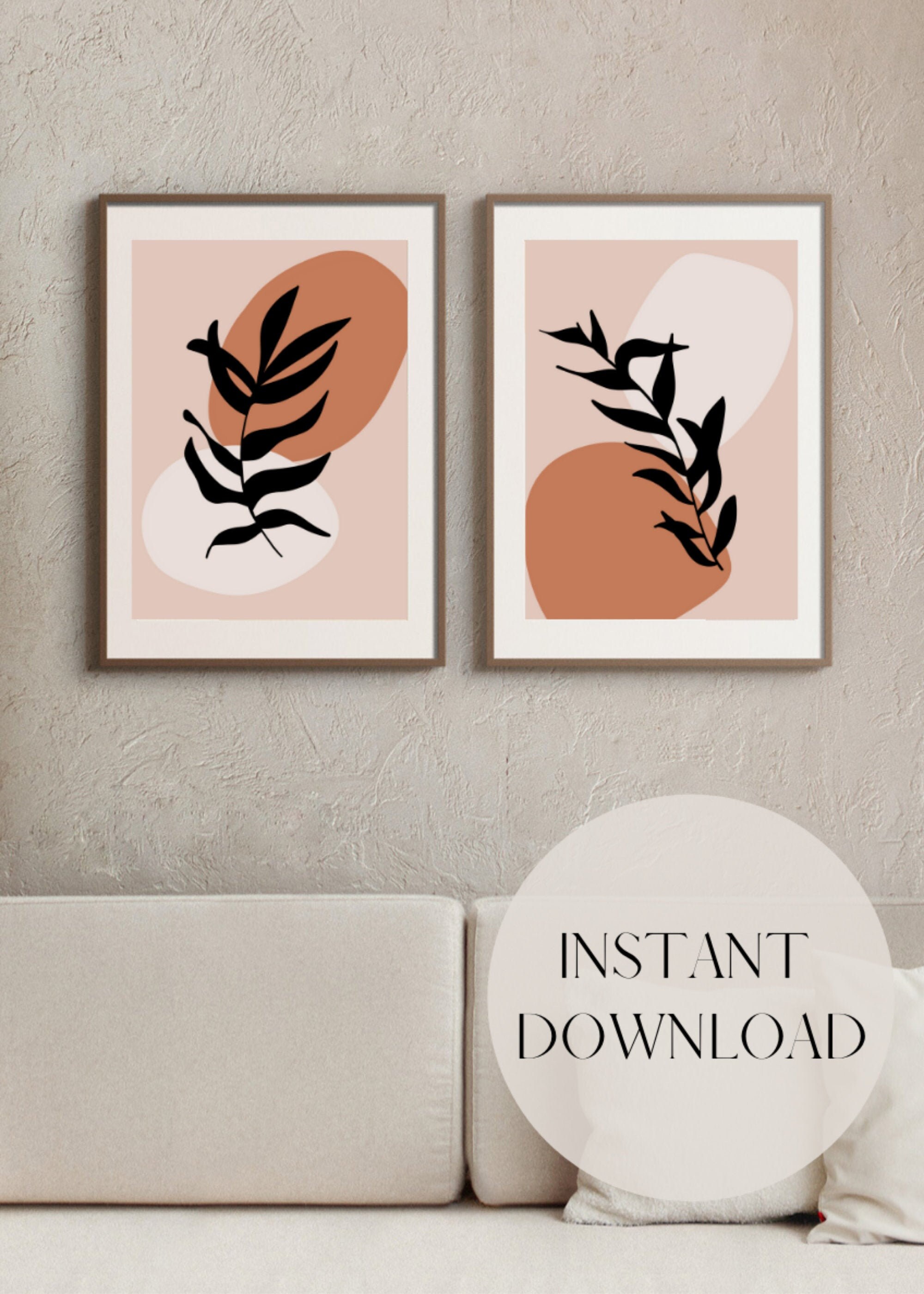 BOHO Print Set of 2 Printable Wall Art Set of 2 Boho Wall Etsy