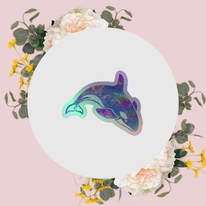 Holographic Killer Whale Stickers – Colorful, Shiny Orca Vinyl Decals for Ocean Lovers, Laptop, Water Bottles, Cars, & Scrapbooking