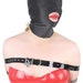 Spandex Open Mouth Trainer Hood with Sewn In Blindfold 