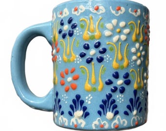 Tasse peinte à la main à Kutahya Turquie Table Works signée