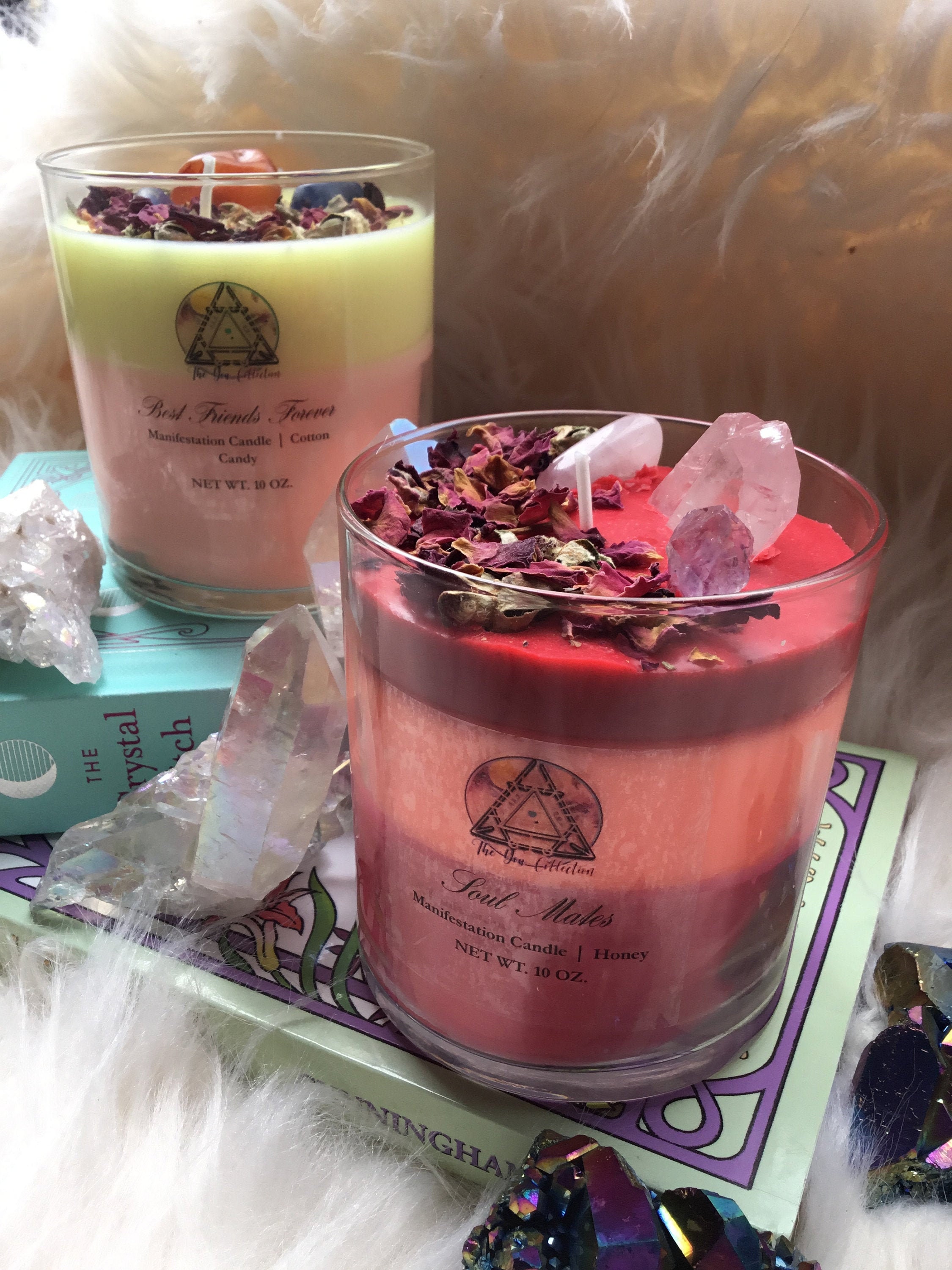 Soul mate candle with crystals soul ties candle twin flame Etsy
