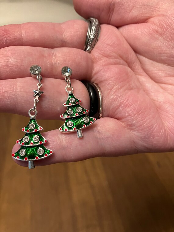 Orecchini Pendenti Zest A Forma Di Albero Di Natale In Smalto Verde Giada - Confezione Regalo