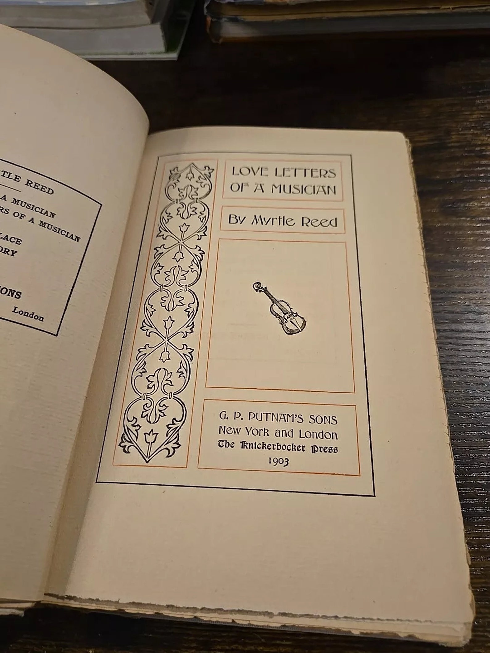 Love Letters of a Musician by Myrtle Reed (1903, Margaret Armstrong ...
