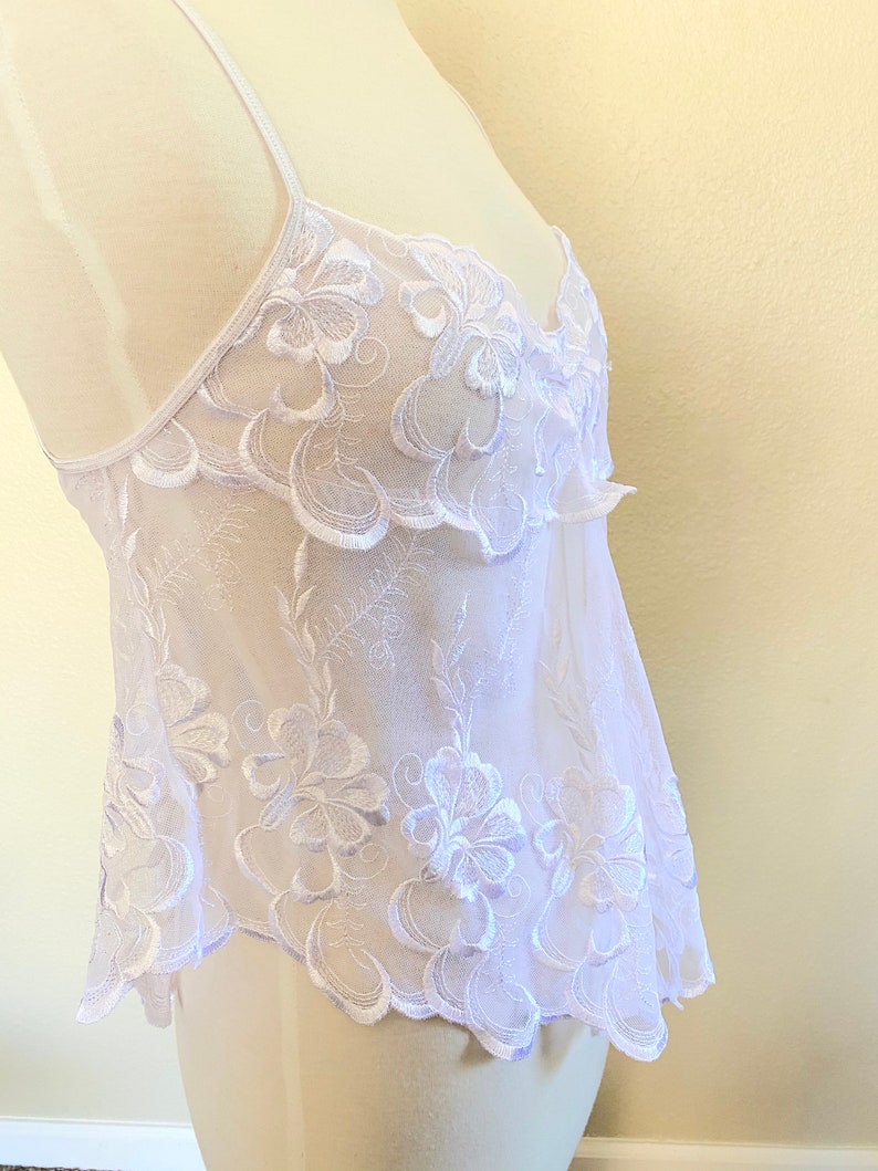 Vintage Sheer White Lace Babydoll By Frederick's of Etsy
