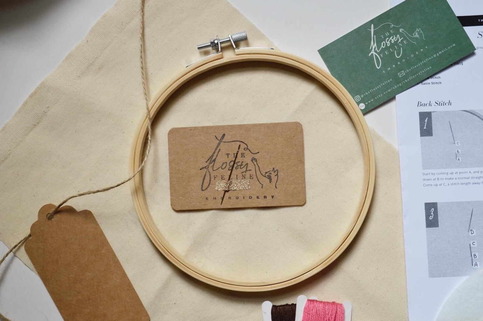 Cat Embroidery Kit / Beginner Embroidery Kit / Nursery Etsy