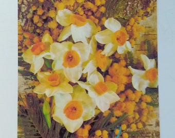 Postcard 8 of March. International Women's Day, Mother’s Day, Eight of March, March 8 congratulation postcard. USSR, 1987.