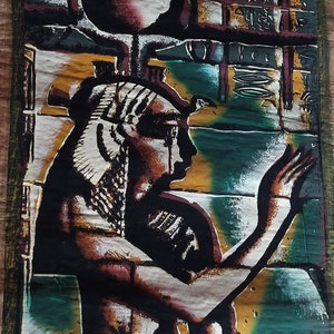 Big Ancient Egypt Papyrus Painting Hand Painted Art from Egypt