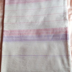 Linen Bed Sheet Vintage Cotton Linen Single Size Flat Sheet, Unused, Natural White Washed vintage look pure flax sheet Made in USSR 1980s