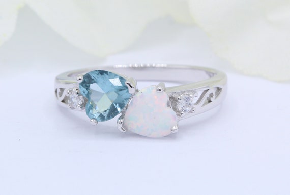 Sterling Silver Petite CZ Double Heart Ring Sterling Silver Petite CZ Double Heart Ring