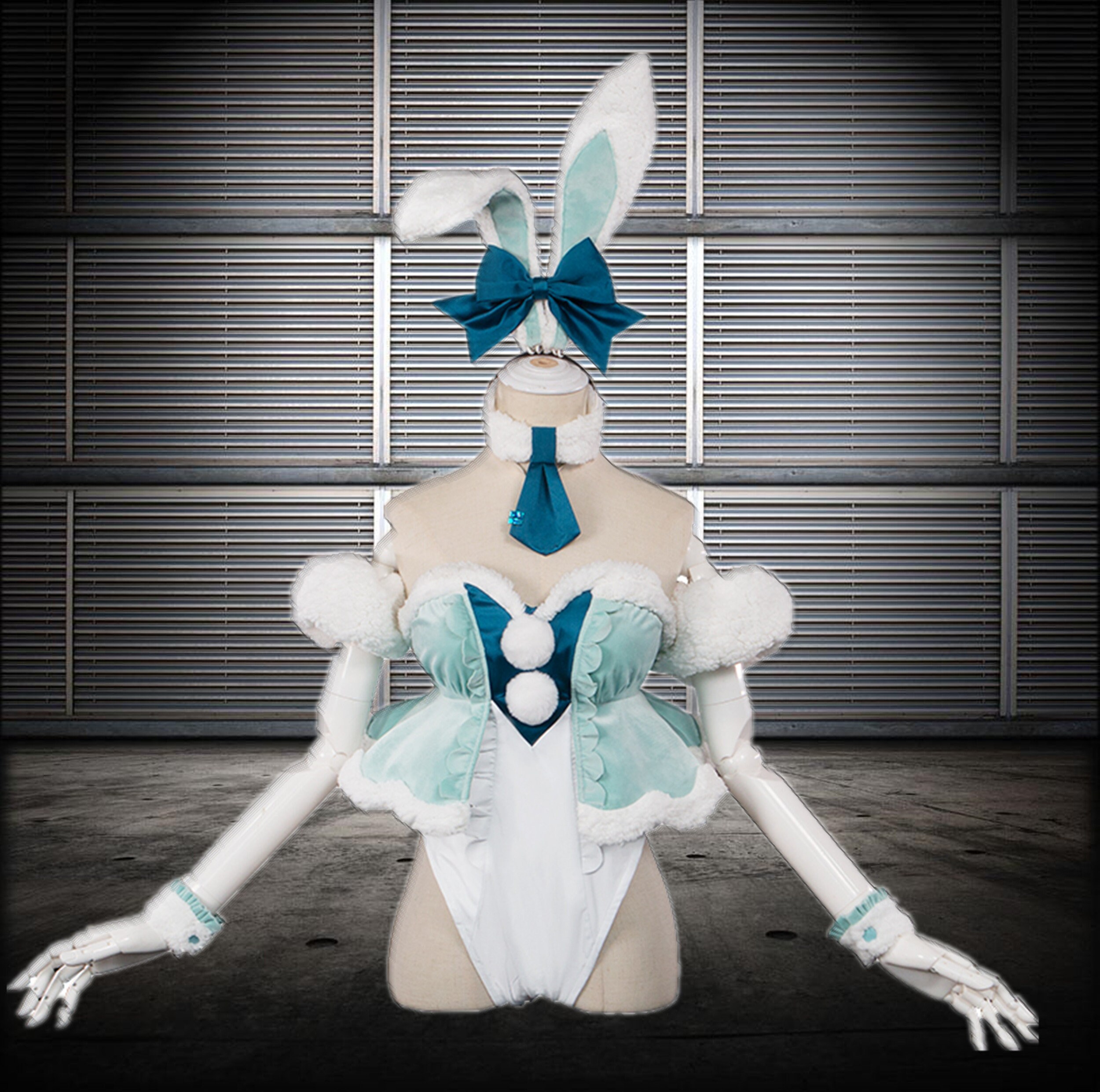 Hatsune Miku Cos Kleidung Miku Weiss Hase Madchen Strumpfhose Etsy