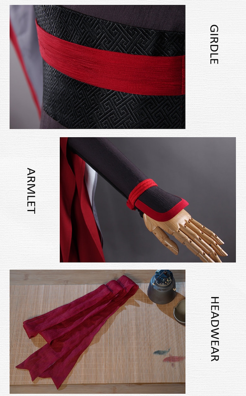Wei Wuxian Cosplay Mo Xuanyu Costume Anime Grandmaster of Demonic Cultivation Cosplay Mo Dao Zu Shi Costume Men