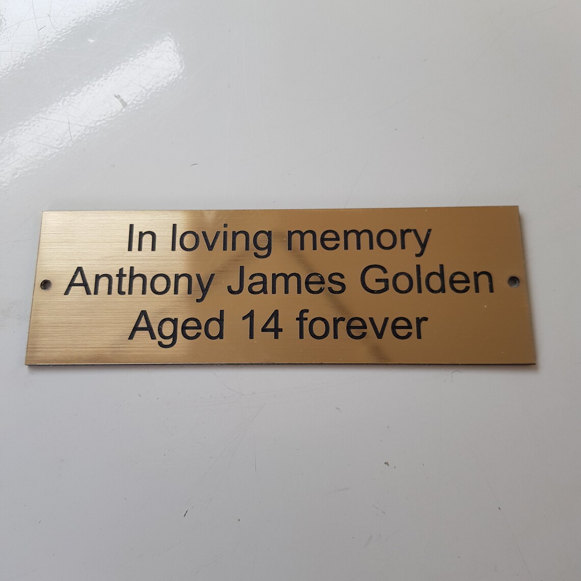 Personalised Engraved Bench Plaque 150 x 50mm Free Delivery Etsy