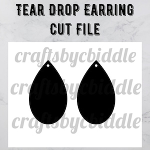 Tear Drop Earring Cut File