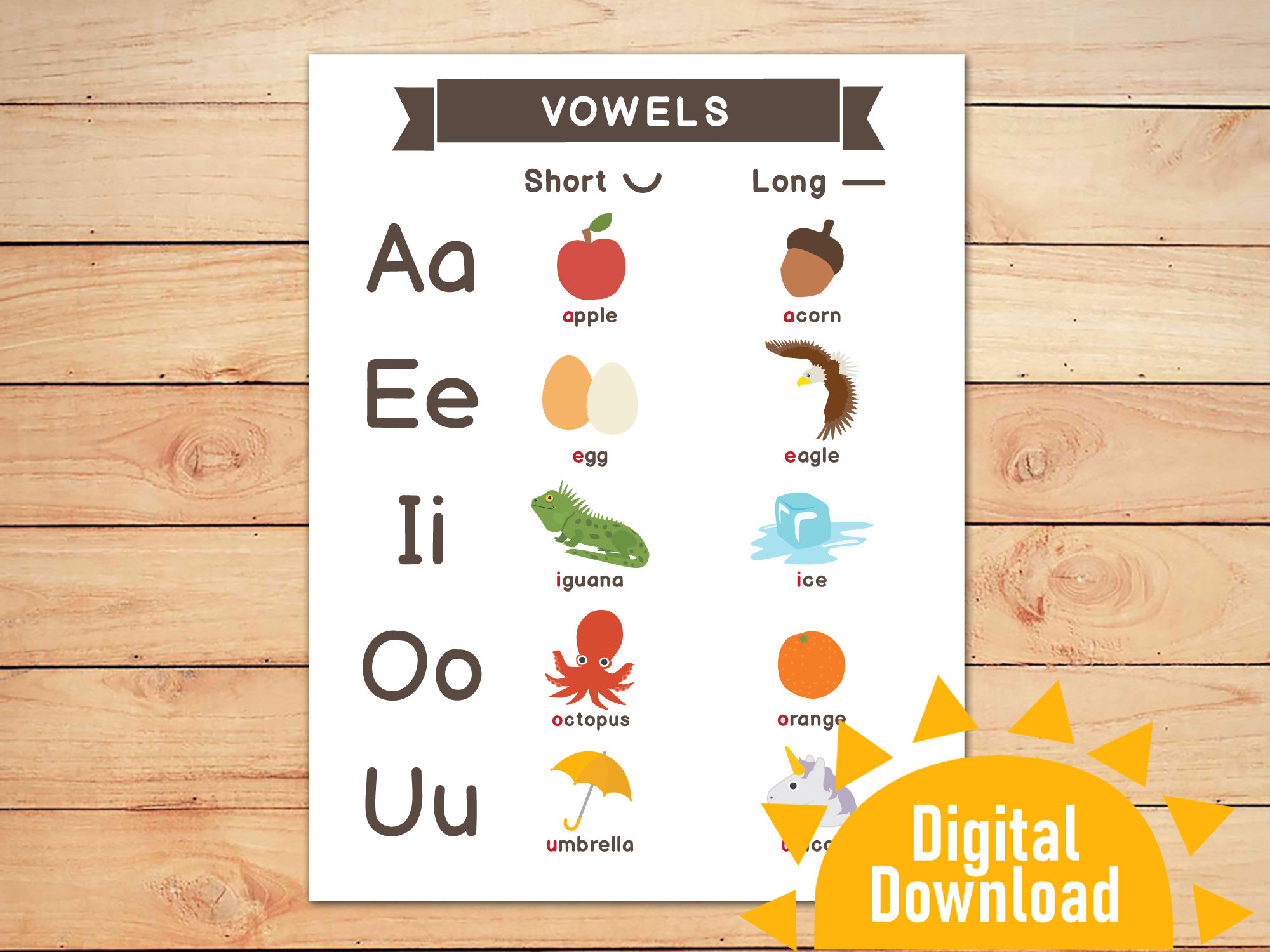 Vowels Chart Learning Vowels Alphabet Busy Book Binder | Etsy