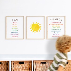 Daily Affirmations Poster for Kids Printable | Rainbow Color I AM ...