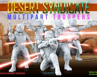 Desert Syndicate 5 Man Squad - Legion Scale - Madox 3D