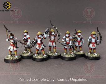 Samurai Stormtrooper Archer Squad - Legion Scale - Pathfinder - DnD - Fantasy - Warhammer