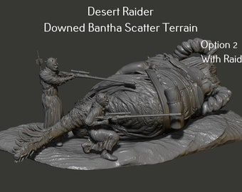 Desert Raider - Downed Bantha Scatter Terrain Wargaming