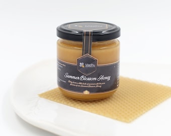 Miele d'api raccolto 2025 - Miele di fiori estivi / Miele naturale e fresco dalla natura / Miele naturale in vasetto di miele grezzo biologico