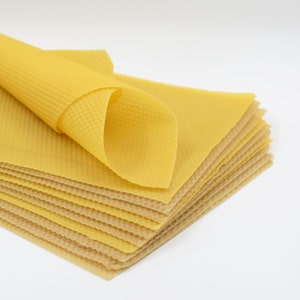 12 bases de cera de abejas en forma de panal / marcos de cera para colmenas / láminas de base para colmenas / marcos de miel en forma de panal / equipo para colmenas 1000 g / 35 oz
