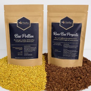 Bee Propolis & Pure Bee Pollen set – 2025 SEASON natural Bee Product - rich Superfood with Vitamins 100% natural, fresh and organic