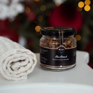 Bibröd i glasburk med våffelduk i linne – återanvändbart presentset