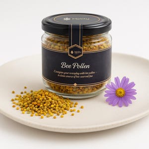 Raw Bee Pollen Granules – 100g Glass Jar 2025 Harvest Natural Superfood from Lithuania Organic, Unprocessed