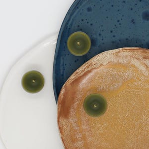 Green Beeswax Tealight Candles Gift Set: Handmade, 100% Pure