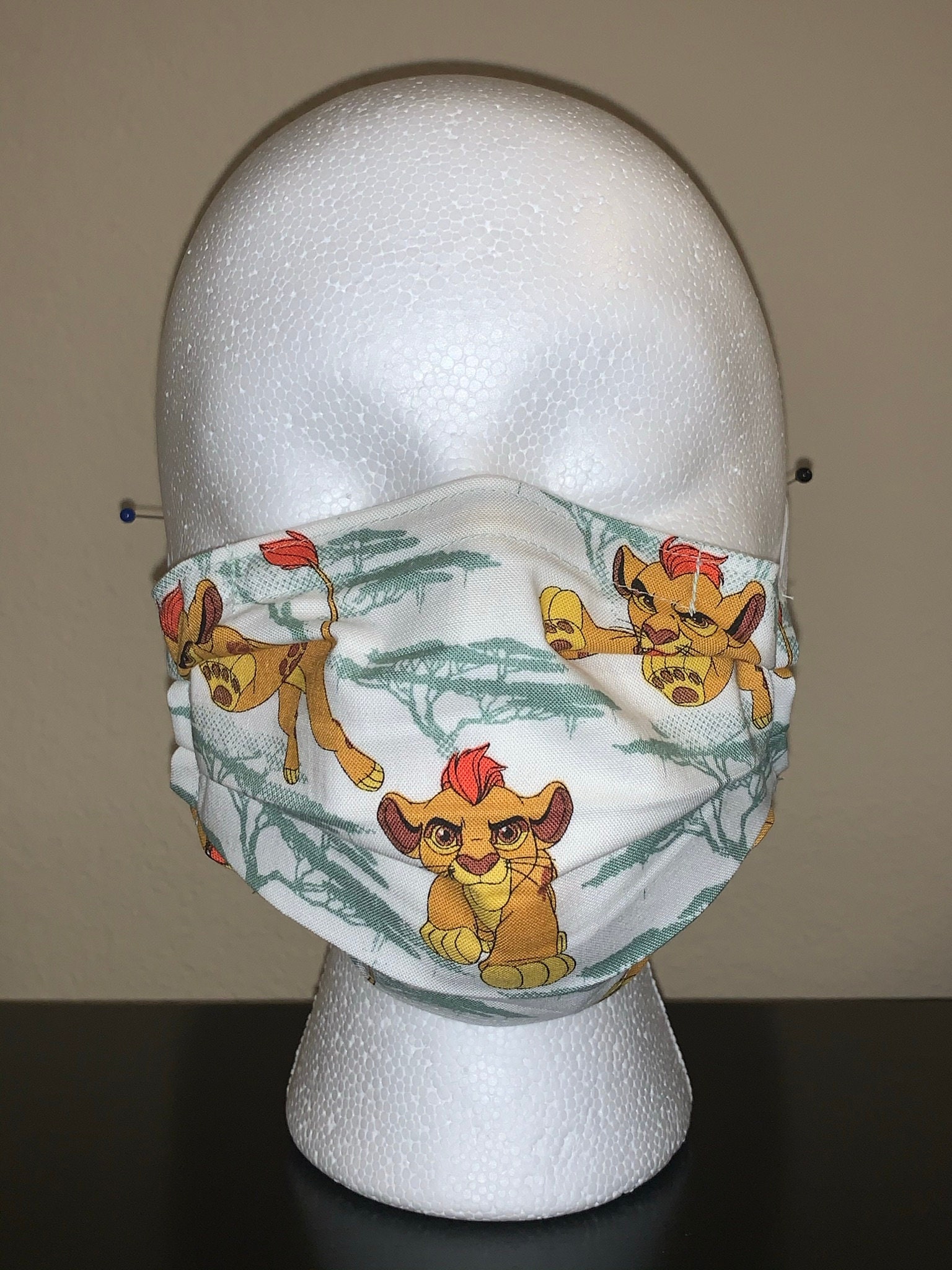 Lion King Face Mask Jungle Face Mask Lions 100 Cotton Etsy
