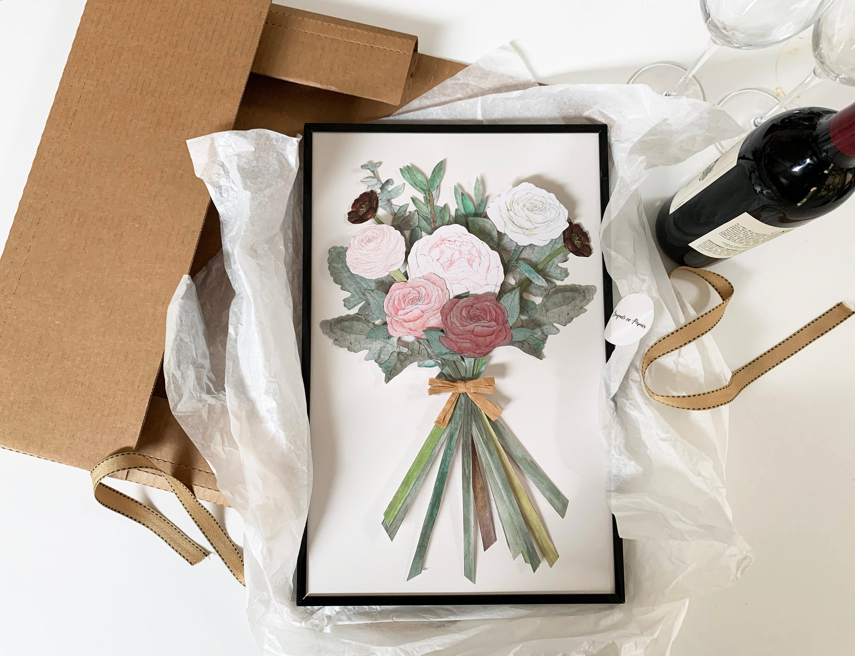 Flower Anniversary Gifts for Her / Paper Anniversary /Paper Etsy