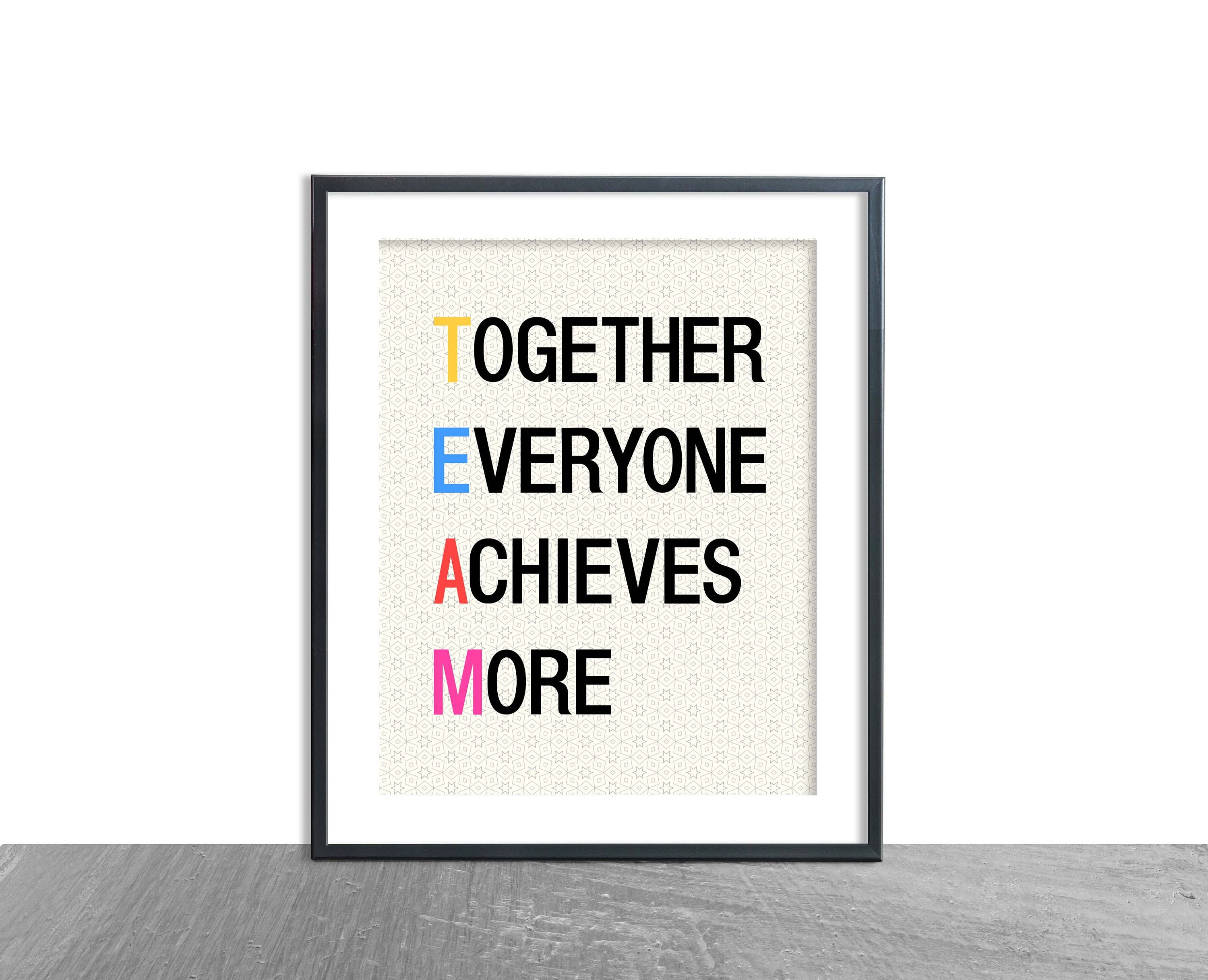 Teamwork Wall Art Inspirational Quotes for the Office Office Etsy