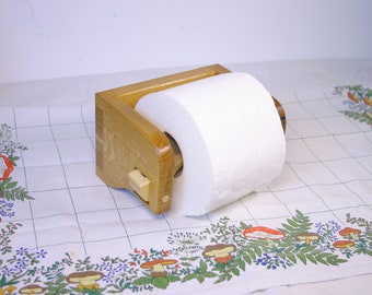 Oak toilet paper holder Nr.14