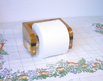 Oak toilet paper holder Nr.12