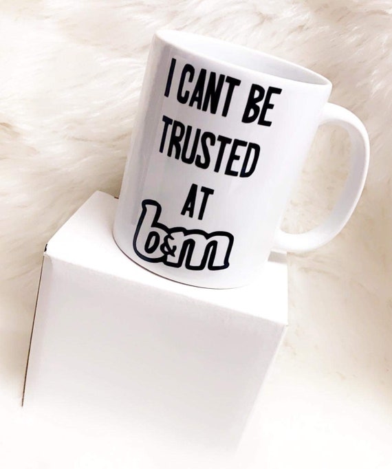 I cant be trusted personalised mug Etsy