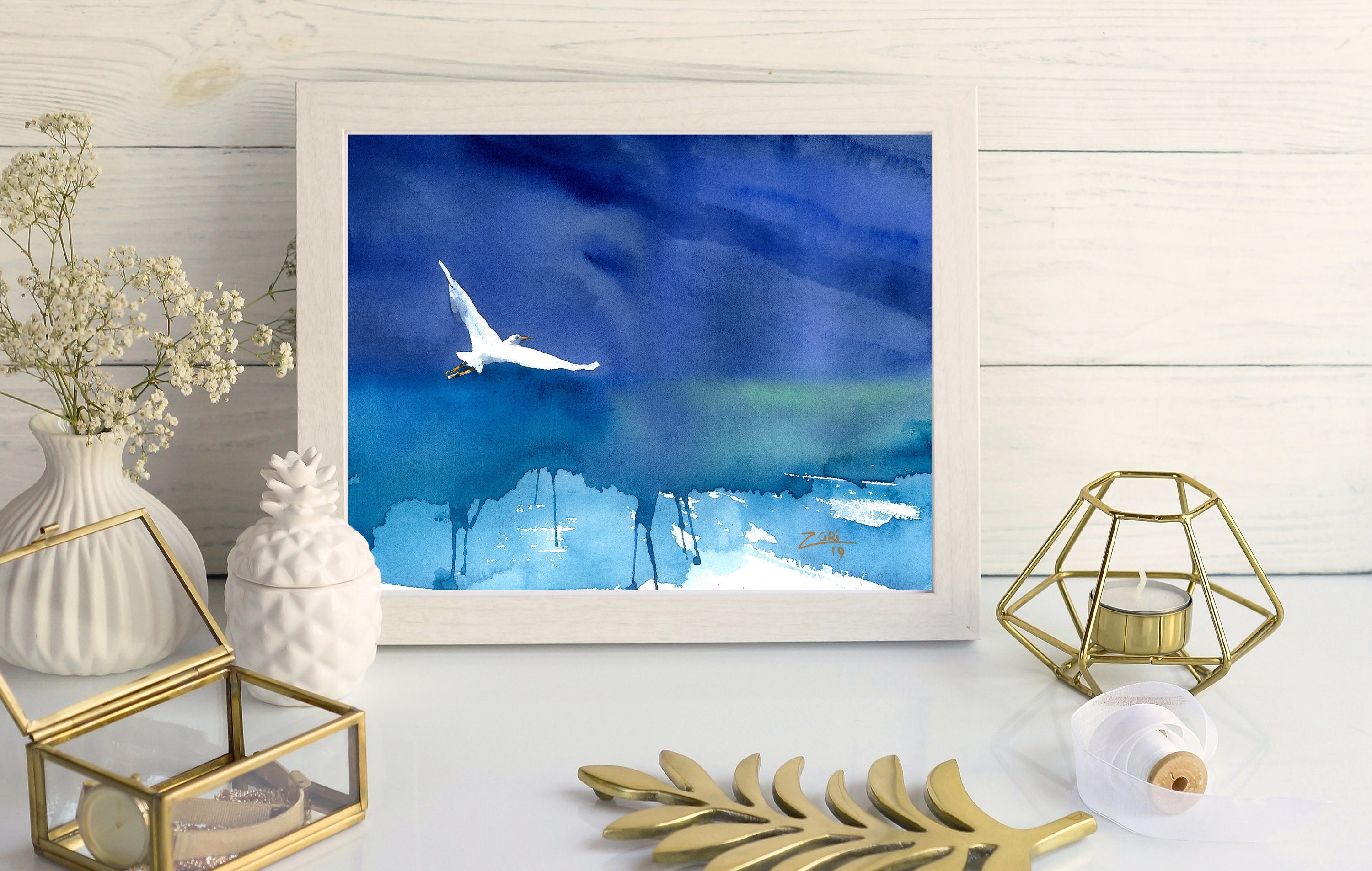Seascape Art Print Digital Printable Wall Decor Gift Idea Home Decor ...