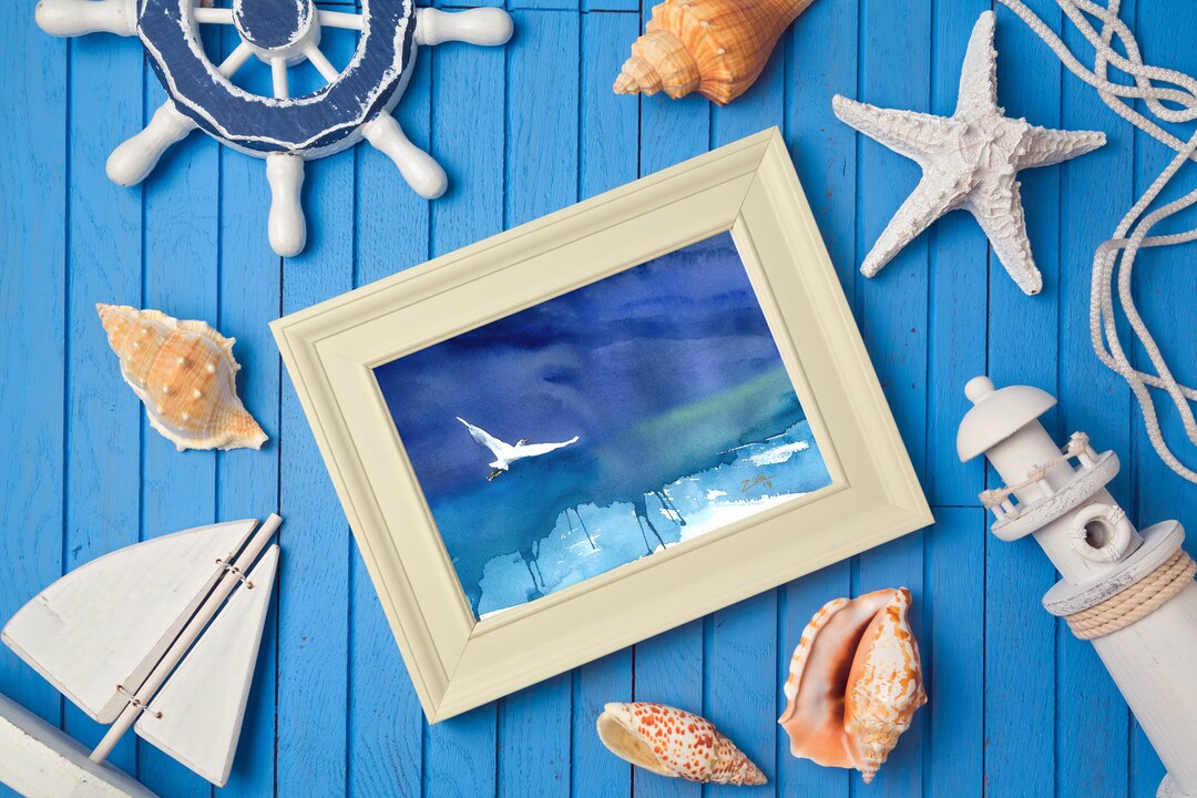 Seascape Art Print Digital Printable Wall Decor Gift Idea Home Decor ...