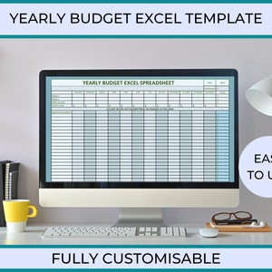 Simple Monthly & Annual Budget Template on Excel, Excel Budget Spreadsheet Template, Yearly Household Budget Template, Expense Tracker