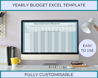 Plan your entire year with this customizable Excel budget template. Track income, expenses, savings, and achieve your financial goals.