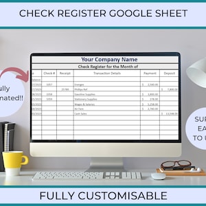 Digital Checkbook Register: Auto Balance Google Sheet (Instant Download)