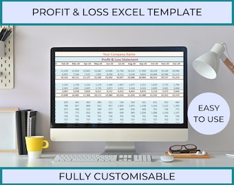 User Friendly Small Business Profit Loss Excel Template, Easy Financial Tracking (Digital)