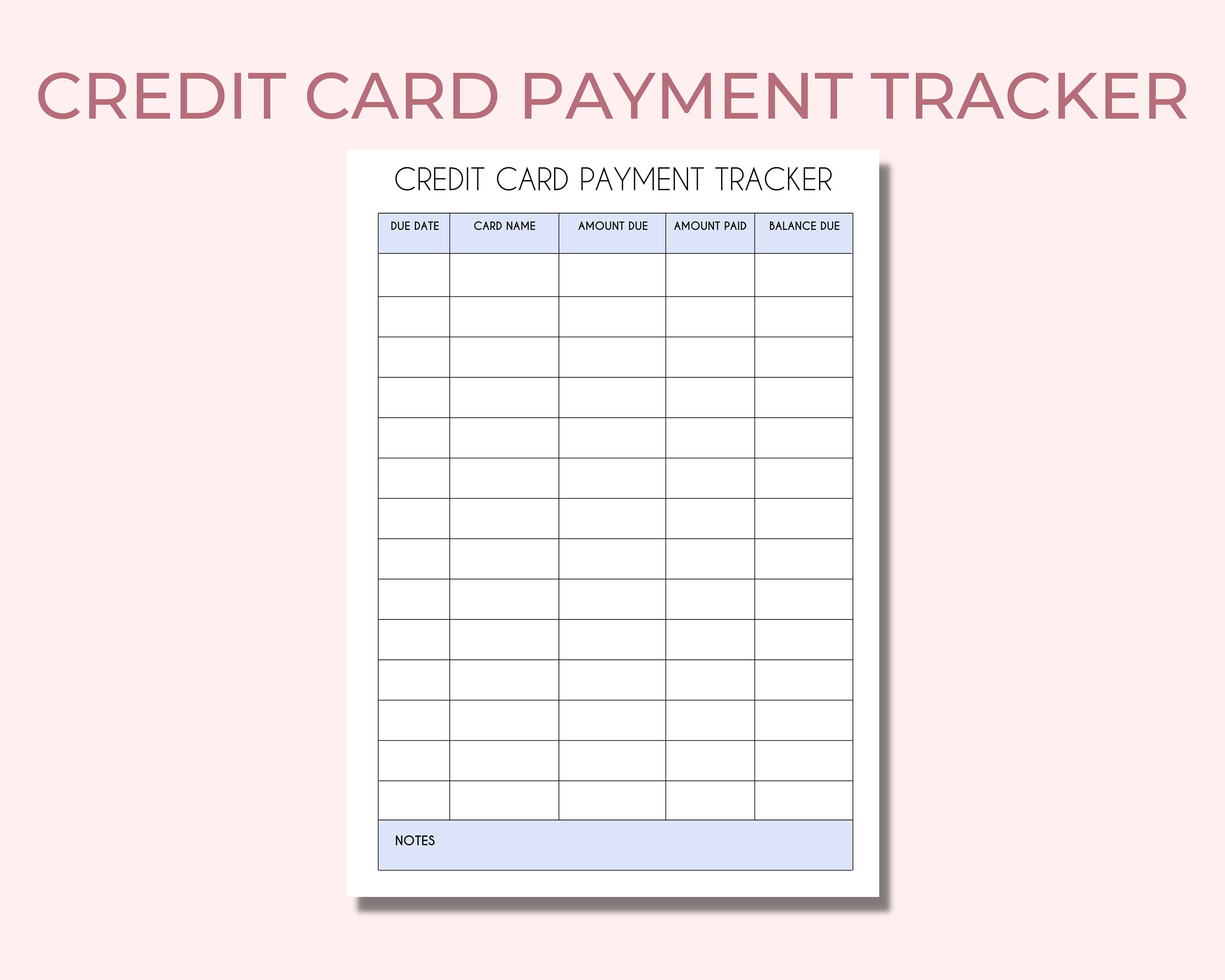 Credit Card Payment Tracker Debt Payment Tracker for Goodnotes Planner